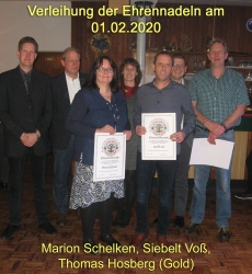 Verleihung der goldenen Ehrennadeln am 01.02.2020