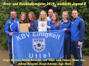 2014 weibliche Jugend B - Kreis- u. Vizelandesmeister
