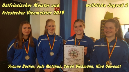2019 weibliche Jugend A - Friesischer Vizemeister